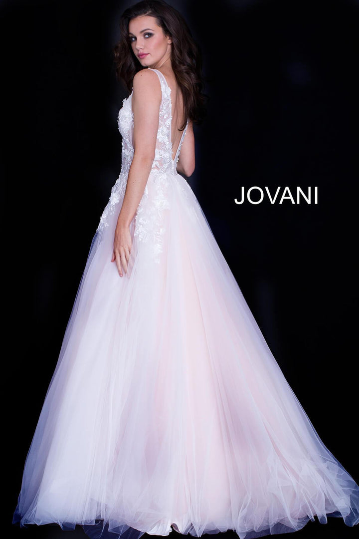 Floral Appliques Prom Dress Jovani 55634 - Morvarieds Fashion