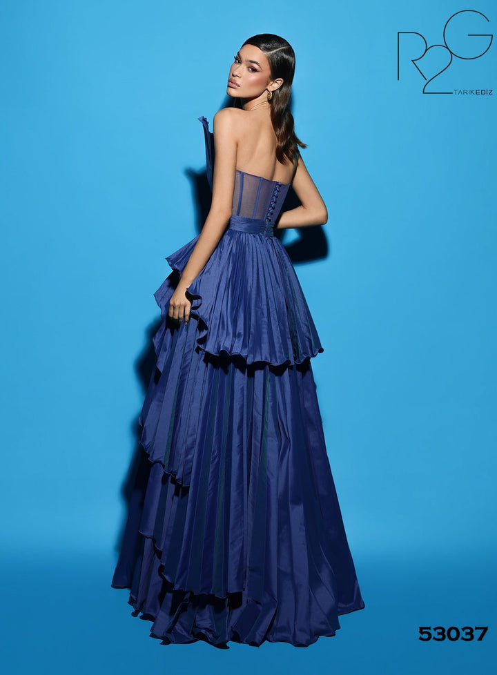 Ruched Formal Dress |CLAIRE - Tarik Ediz Prom Dress 53037 - Morvarieds Fashion