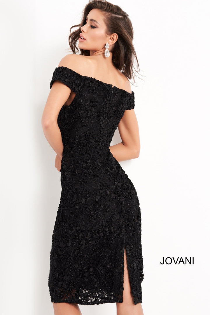 Knee Length Lace Short Dress Jovani 04763 - Morvarieds Fashion