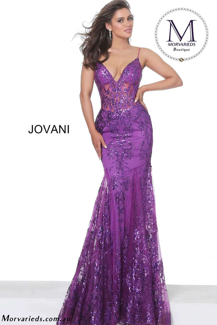 Mermaid V Neckline Formal Prom Dress Jovani 3675 - Morvarieds Fashion