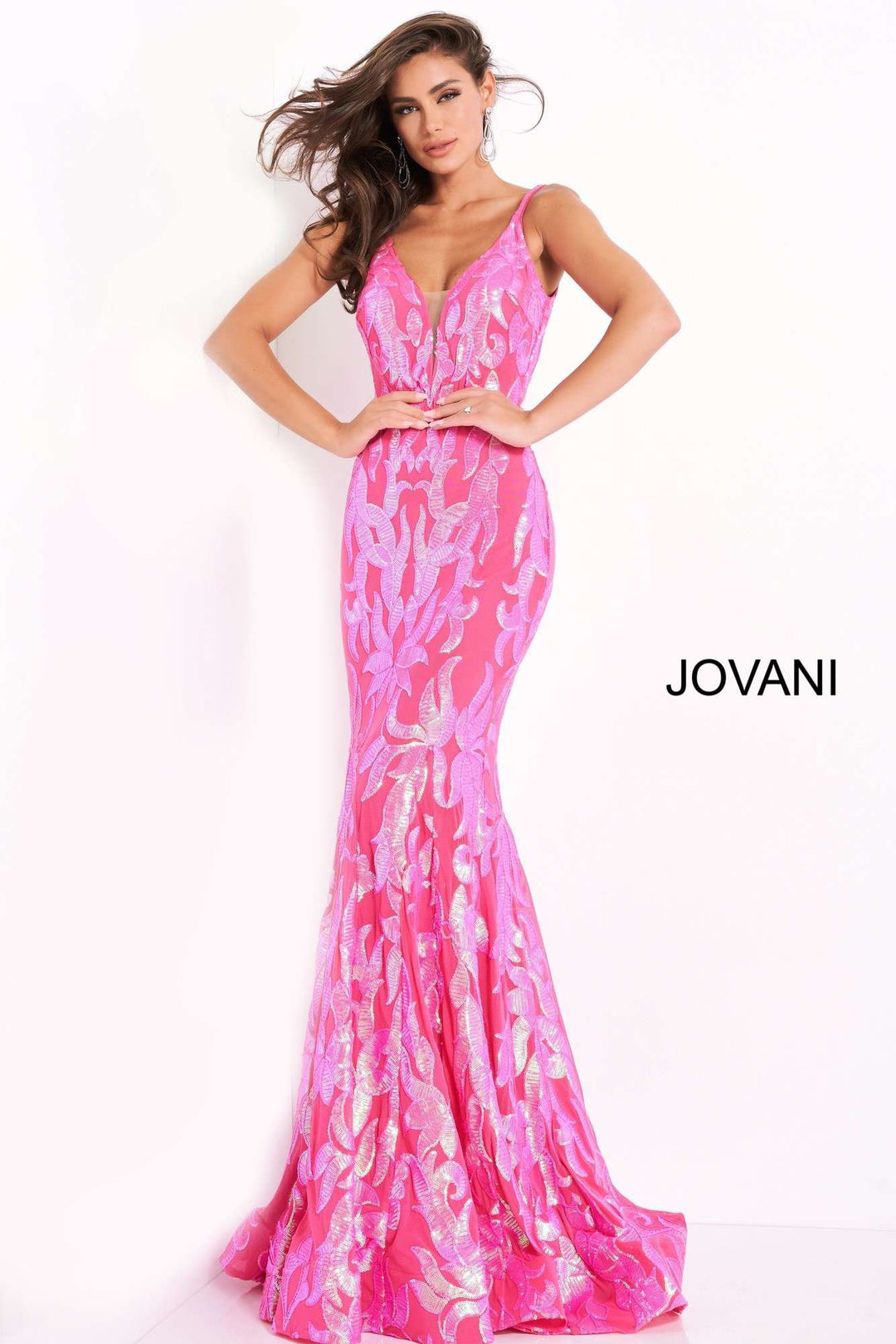 Plunging Neckline Fitted Prom Dress Jovani 3263 - Morvarieds Fashion