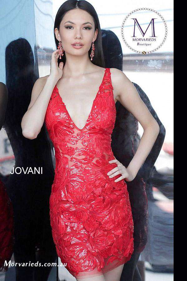 Embellished Fitted Cocktail Dress Jovani 4552 - Morvarieds Fashion