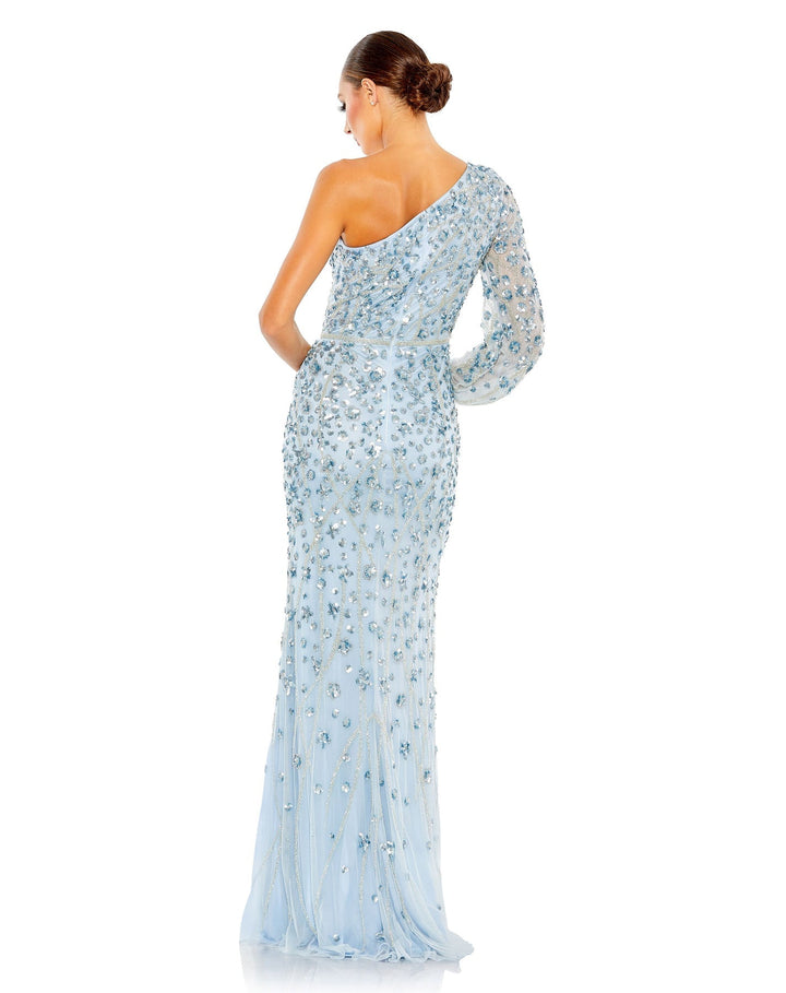 Embellished One Sleeve Faux Wrap Gown | Mac Duggal 5659 - Morvarieds Fashion
