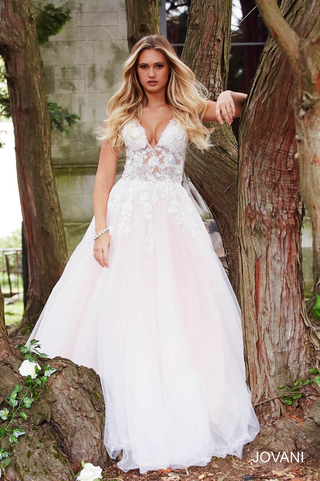 Floral Appliques Prom Dress Jovani 55634 - Morvarieds Fashion