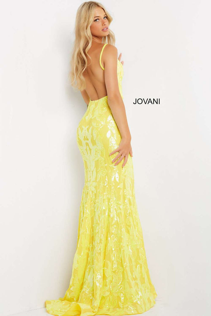 Fitted Embellished V Neck Prom Dress Jovani 07784 - Morvarieds Fashion