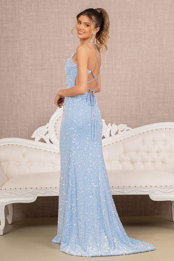 Floral Embroidery Sequin Velvet Mermaid Elizabeth K Dress GL3142 - Morvarieds Fashion