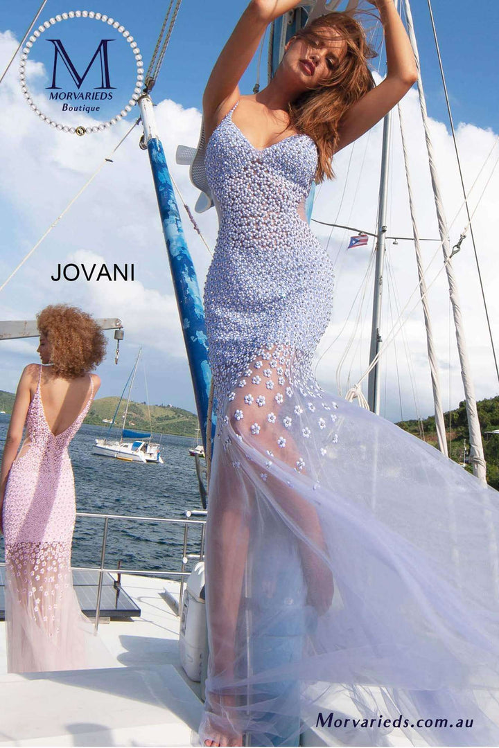 One Shoulder Beaded Prom Dress Jovani 60695 - Morvarieds Fashion