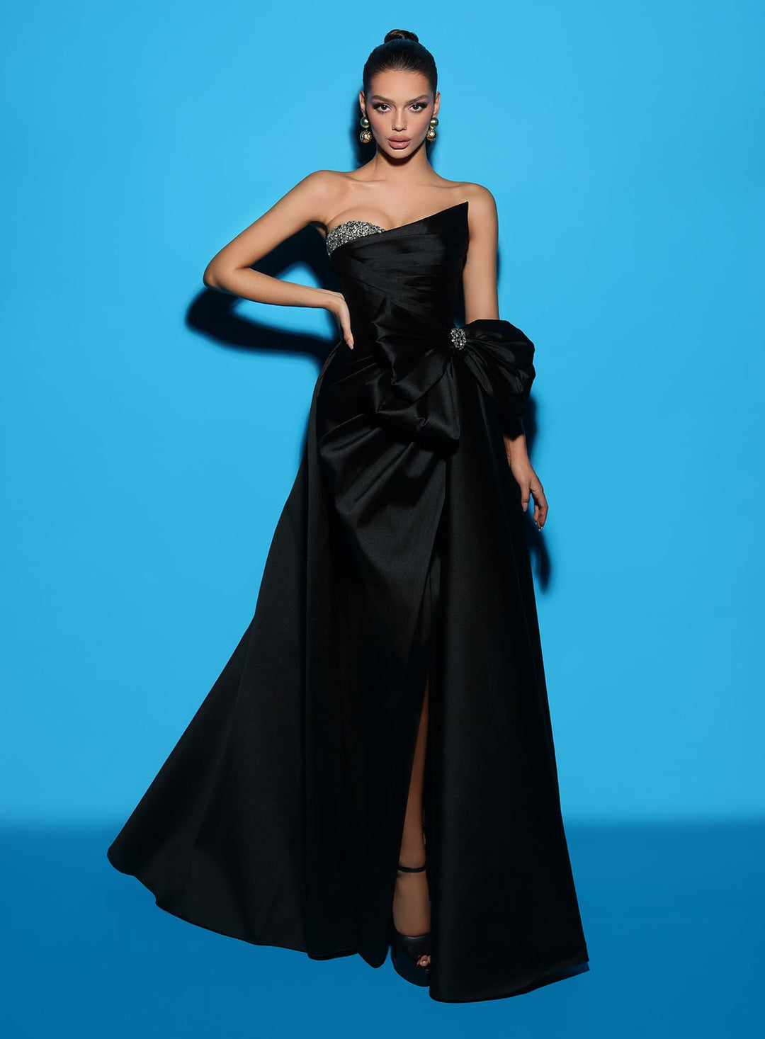 Ruched Formal Dress | GENNA - Tarik Ediz Prom Dress 98421 - Morvarieds Fashion