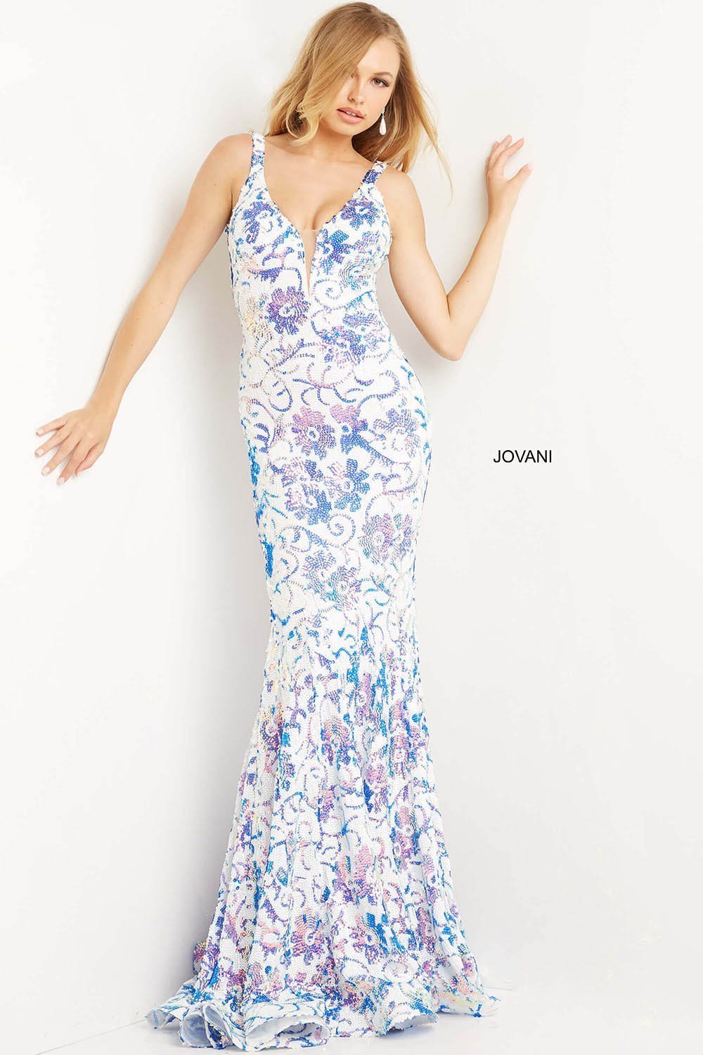 Sequin Fitted Prom Dress Jovani 08257 - Morvarieds Fashion