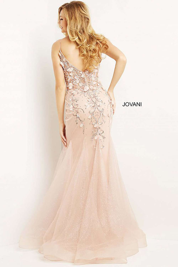 Plunging Neck Mermaid Prom Dress Jovani 05839 - Morvarieds Fashion