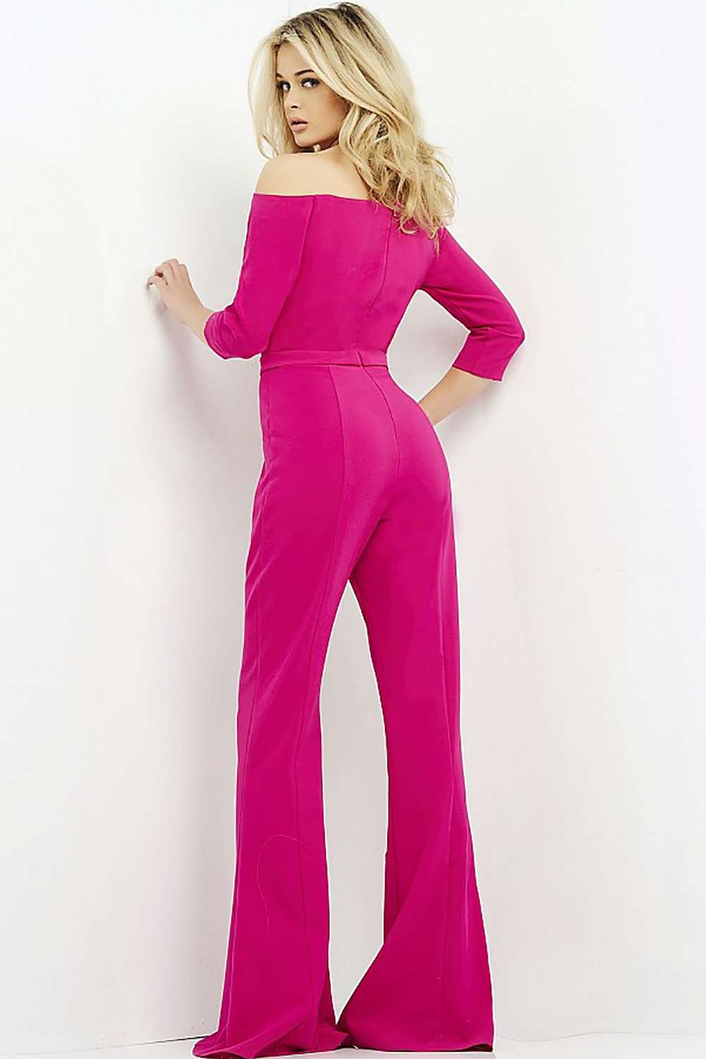 Three Quarter Sleeve Contemporary Jumpsuit Dress Jovani 1867 - Morvarieds Fashion
