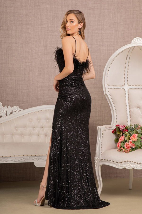 Sequin Ruched Side Mermaid Elizabeth K Dress GL3113 - Morvarieds Fashion