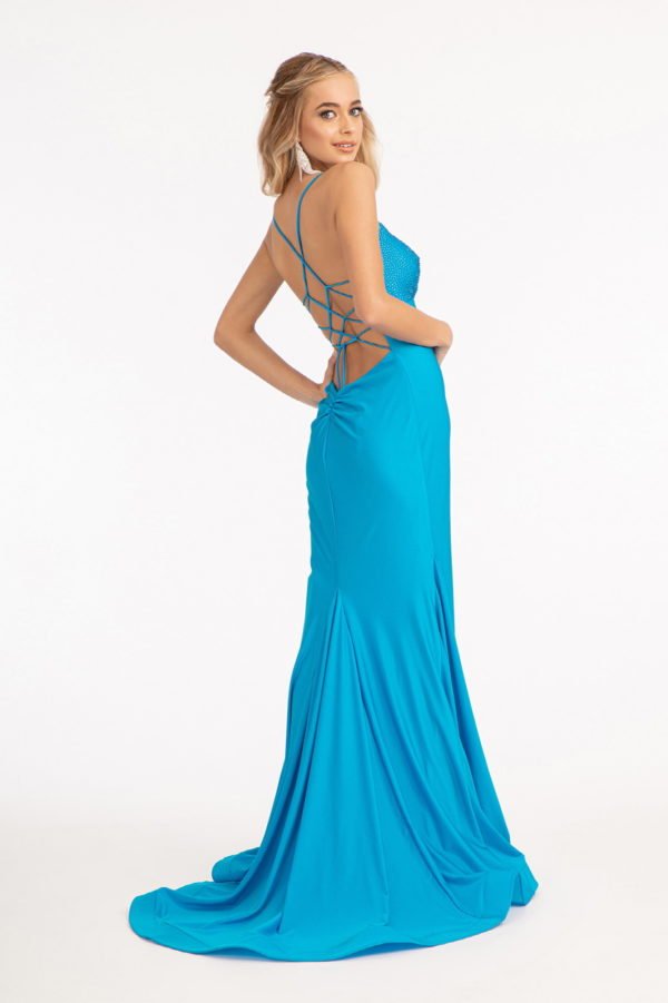 Beads Embellished Jersey Mermaid Elizabeth K Dress GL3035 - Morvarieds Fashion