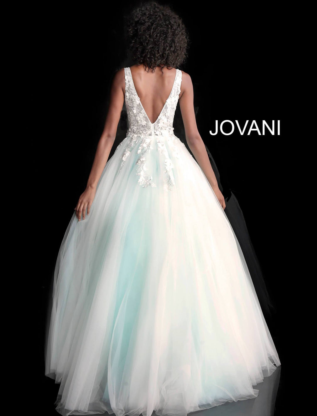 Floral Appliques Prom Dress Jovani 55634 - Morvarieds Fashion