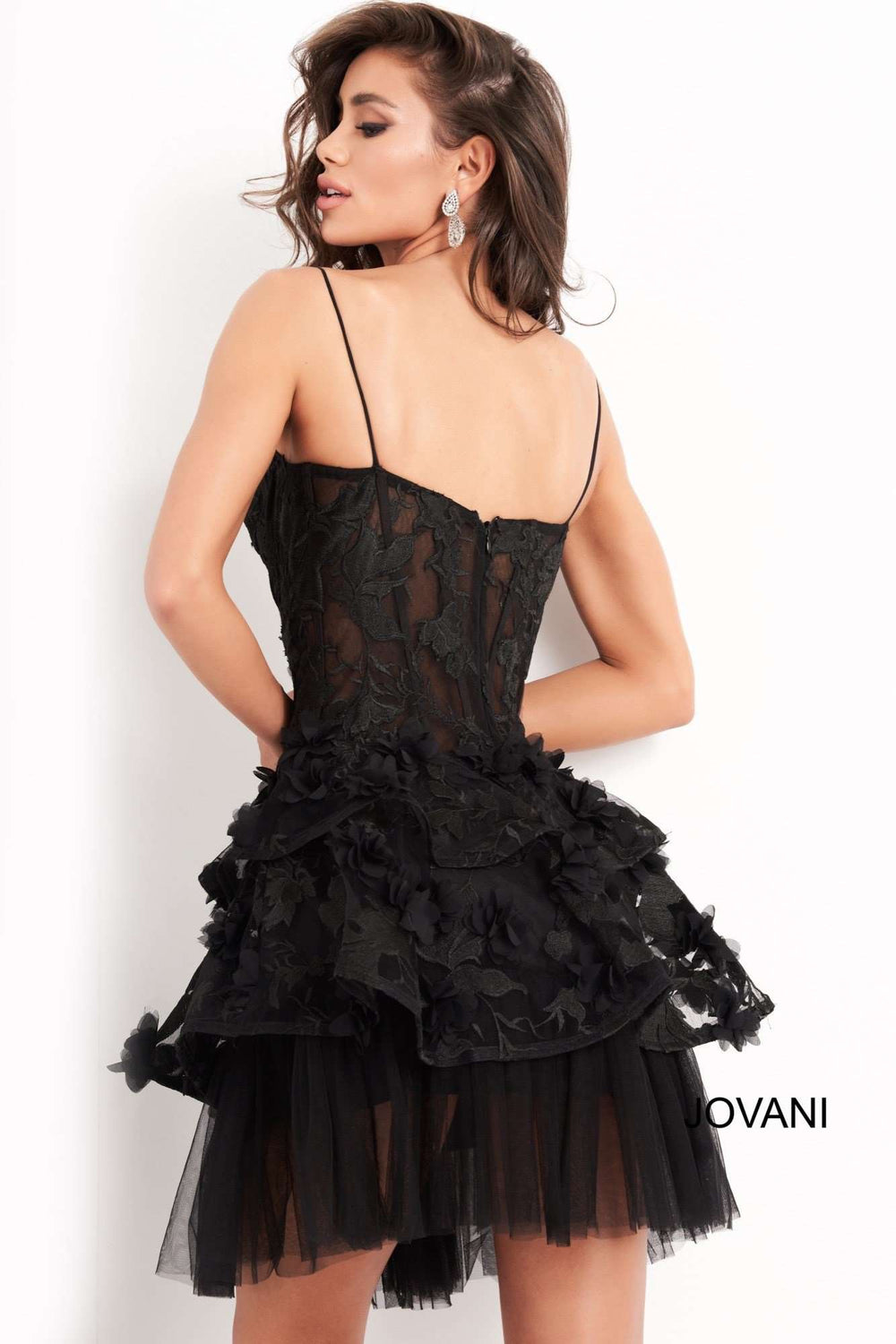 Floral Sweetheart Neck Cocktail Dress Jovani 3491 - Morvarieds Fashion