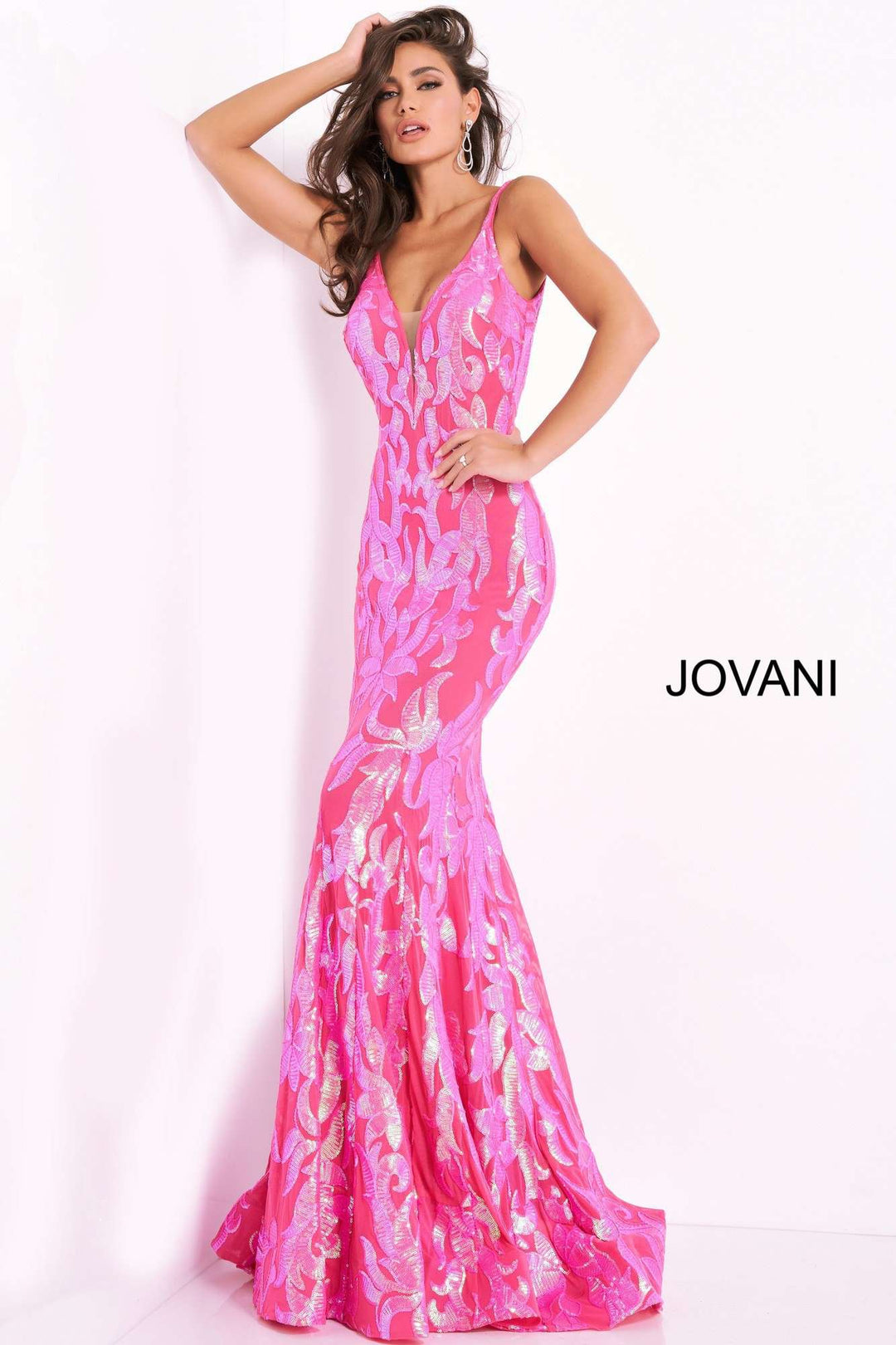 Plunging Neckline Fitted Prom Dress Jovani 3263 - Morvarieds Fashion