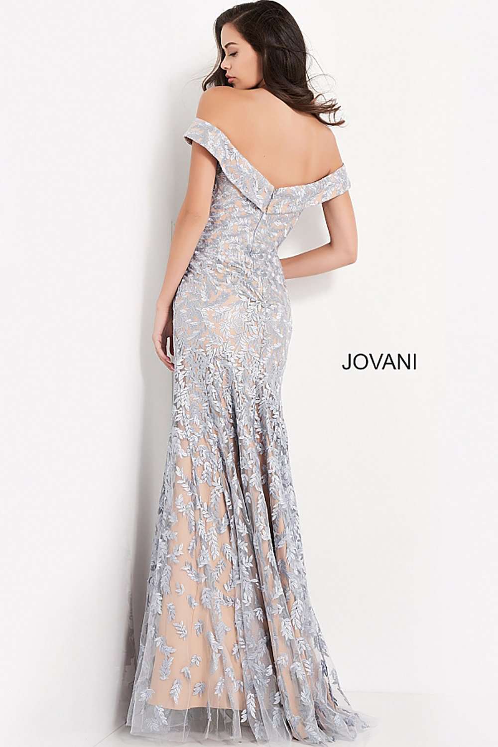 Off the Shoulder Embroidered Evening Dress Jovani 49634 - Morvarieds Fashion
