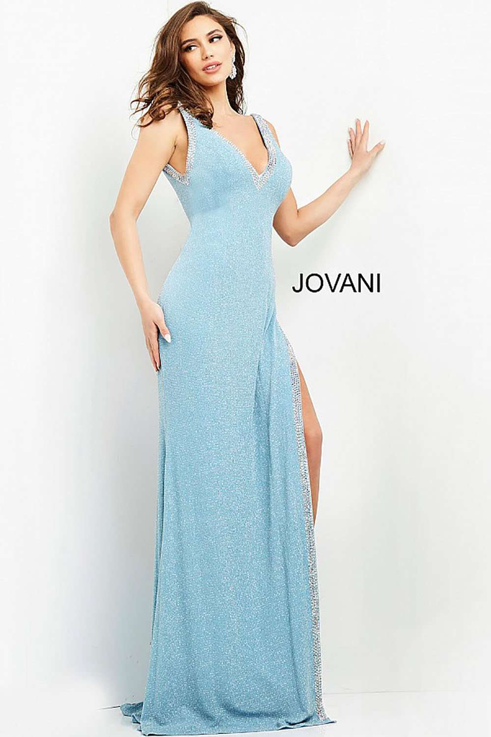 High Slit Embellished Prom Dress Jovani 06276 - Morvarieds Fashion