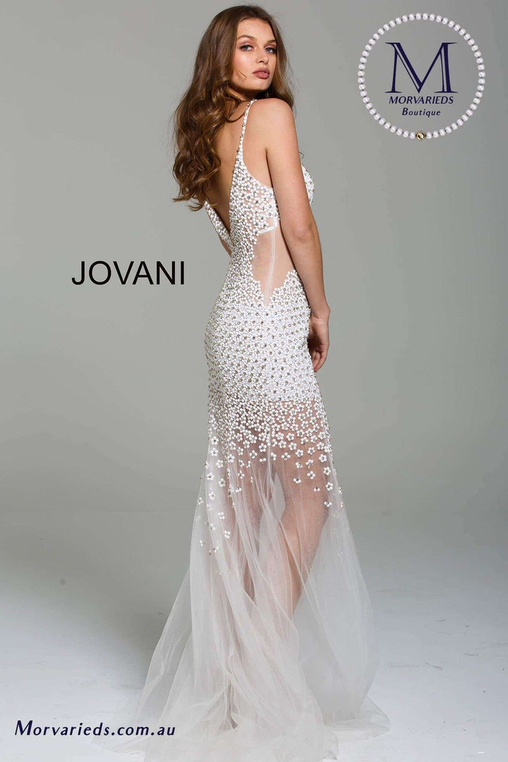 One Shoulder Beaded Prom Dress Jovani 60695 - Morvarieds Fashion