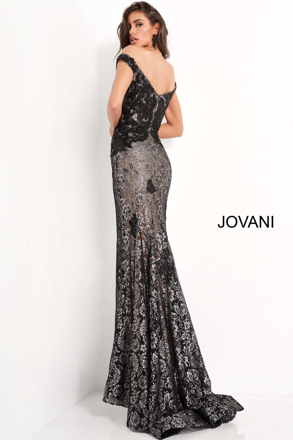 Off the Shoulder Lace Prom Dress Jovani 06437 - Morvarieds Fashion
