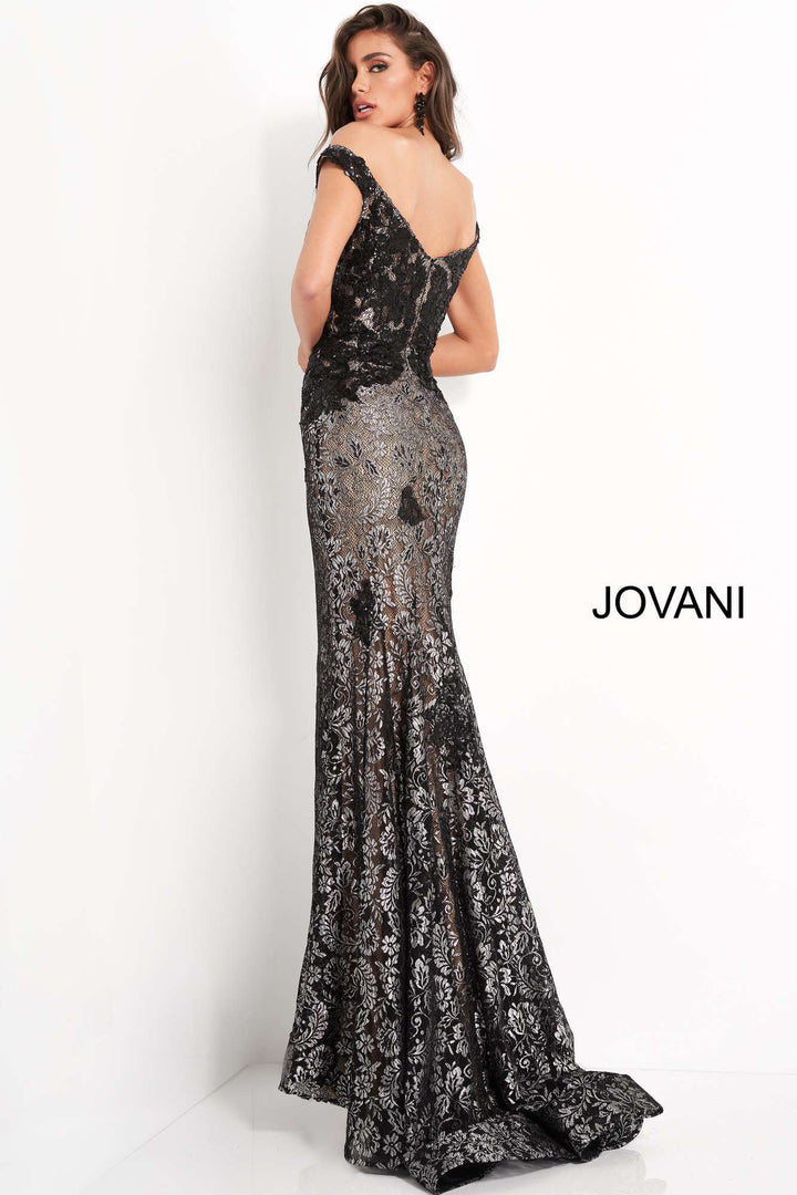 Off the Shoulder Lace Prom Dress Jovani 06437 - Morvarieds Fashion