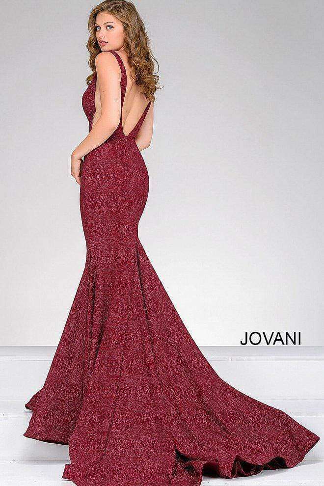 Fitted Plunging Neckline Formal Dress Jovani 47075 - Morvarieds Fashion