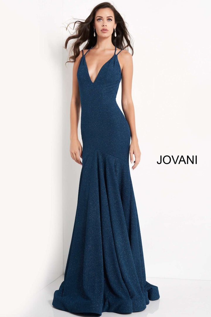 Spaghetti Strap Form Fitting Prom Dress Jovani 60214 - Morvarieds Fashion