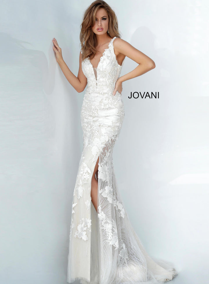 Plunging Neckline Evening Gown Jovani 02444 - Morvarieds Fashion