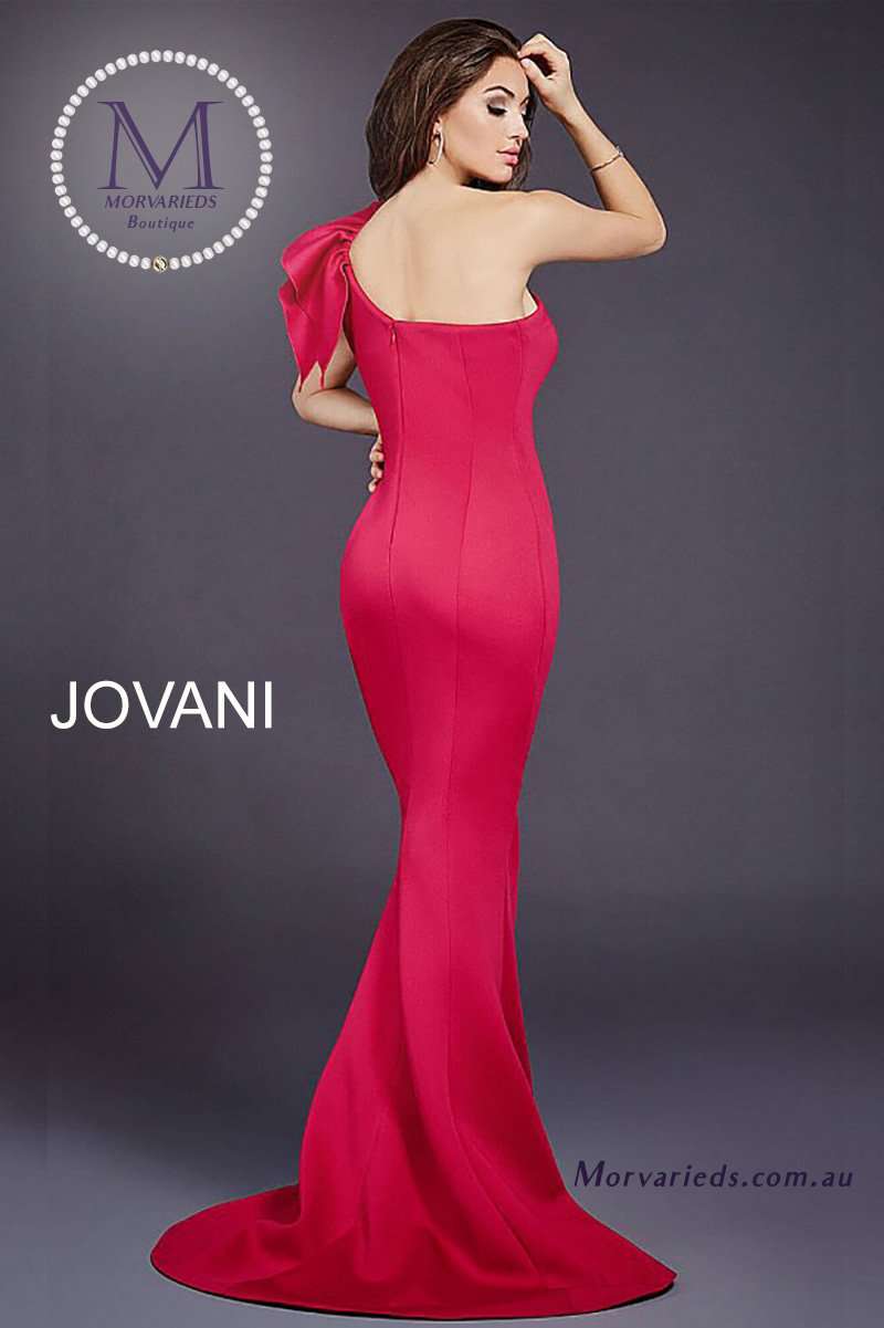 Scuba One shoulder Mermaid Bridesmaid Gown Jovani 32602 - Morvarieds Fashion
