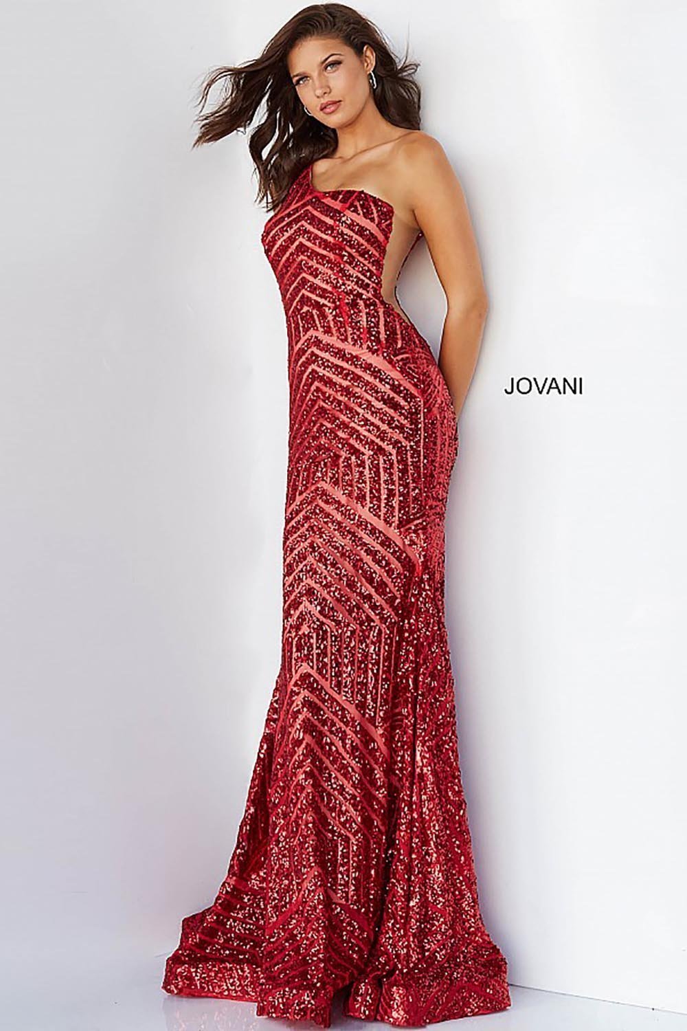 Sequin Embellished Long Prom Gown Jovani 06017 - Morvarieds Fashion
