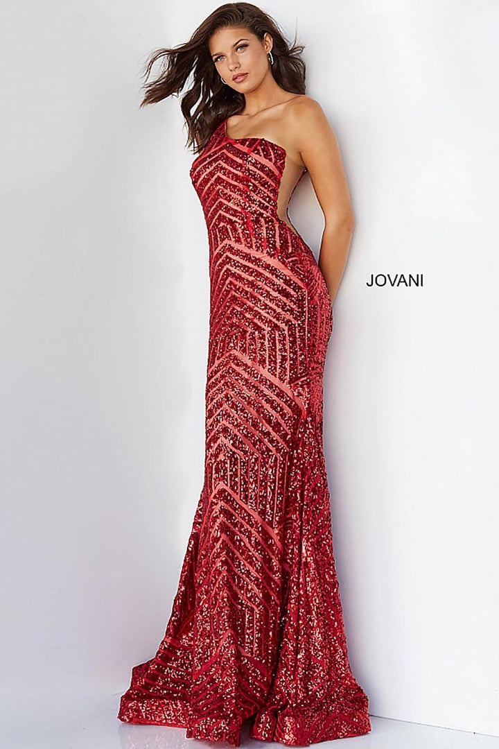 Sequin Embellished Long Prom Gown Jovani 06017 - Morvarieds Fashion