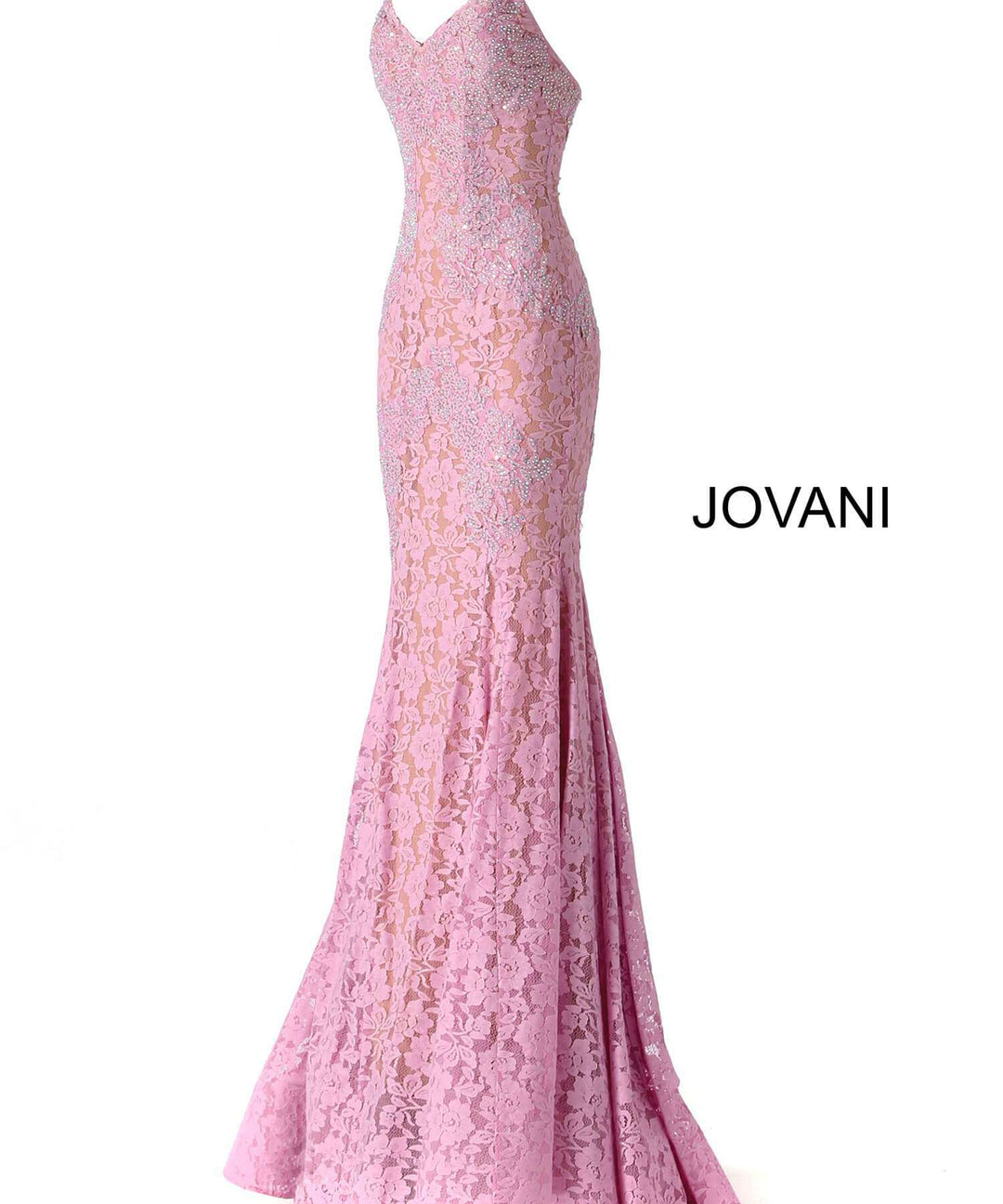 Fitted Strapless Lace Prom Dress Jovani 37334 - Morvarieds Fashion