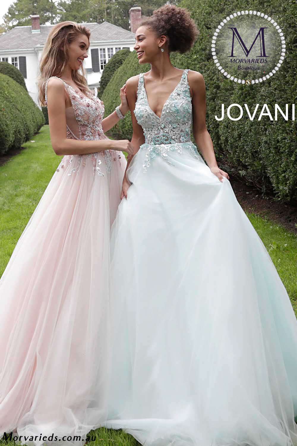 Sleeveless V Neck Prom Ballgown Jovani 61109 - Morvarieds Fashion