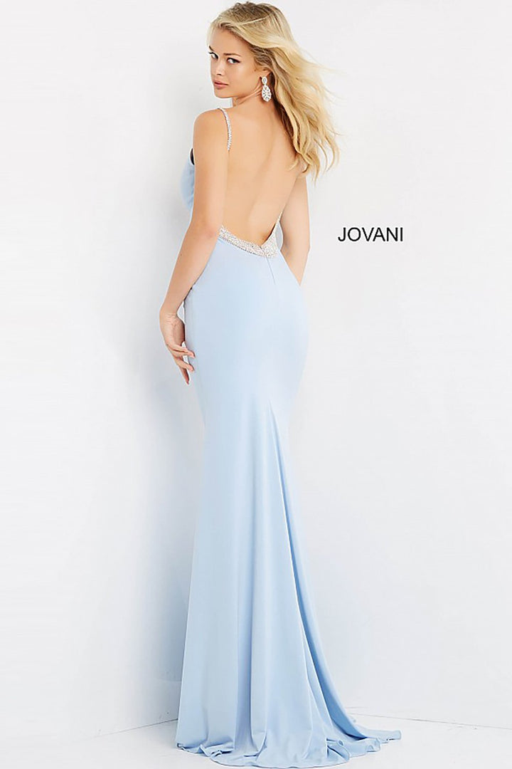 Backless V Neck Prom Dress Jovani 07297 - Morvarieds Fashion