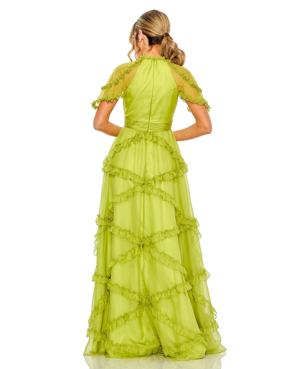 Chiffon Flutter Sleeve Gown | Mac Duggal 68222 - Morvarieds Fashion